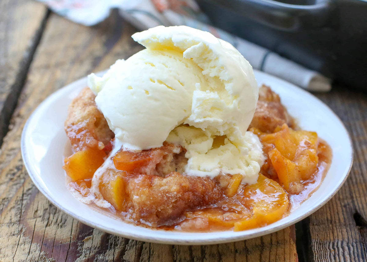 Vegan Homemade Peach Cobbler